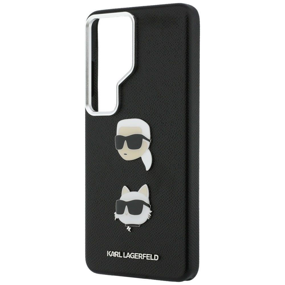 Karl Lagerfeld KLHCS26LPSFDHPOK Saffiano Double Heads Metal for Samsung Galaxy S26 Ultra black