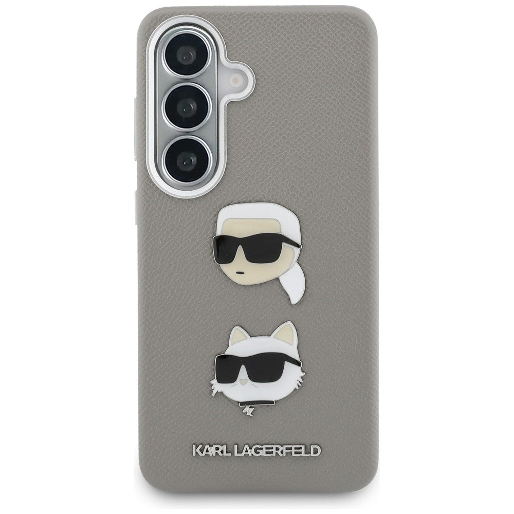 Karl Lagerfeld KLHCS26SPSFDHPOG Saffiano Double Heads Metal for Samsung Galaxy S26 Silver