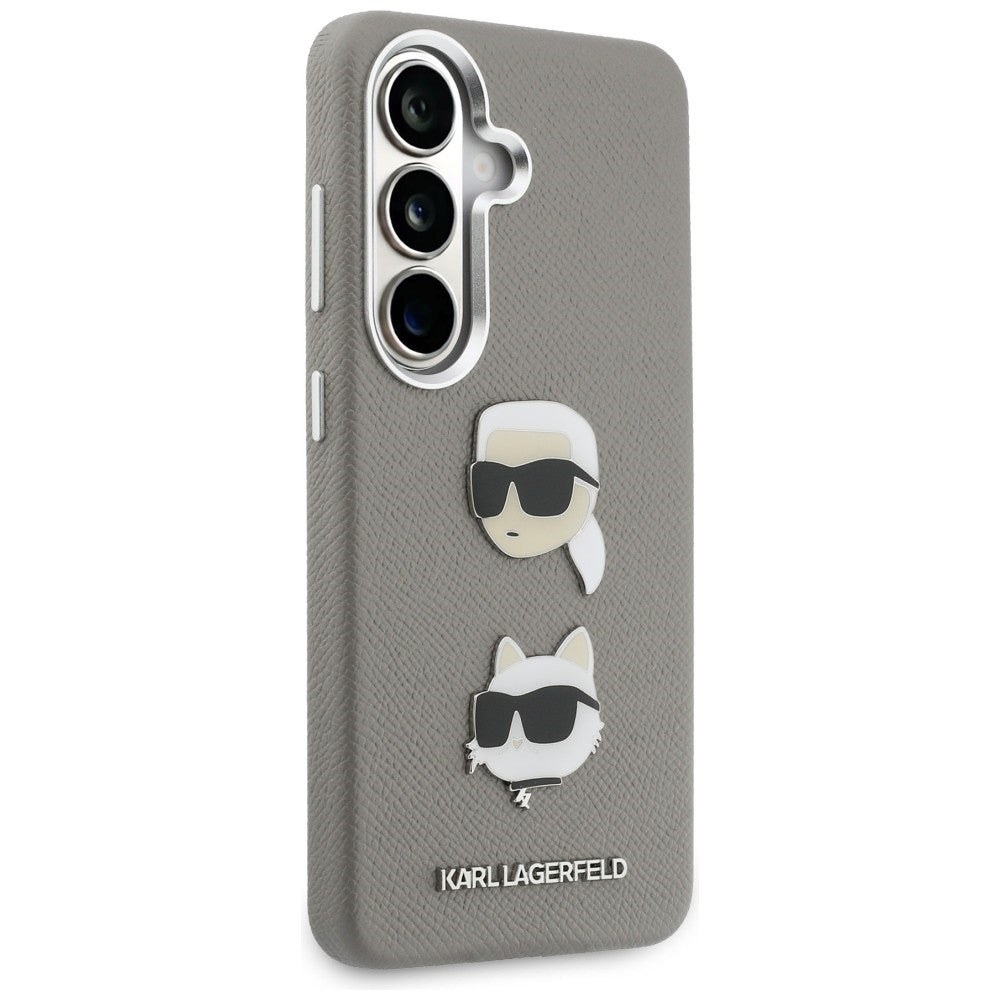 Karl Lagerfeld KLHCS26SPSFDHPOG Saffiano Double Heads Metal for Samsung Galaxy S26 Silver