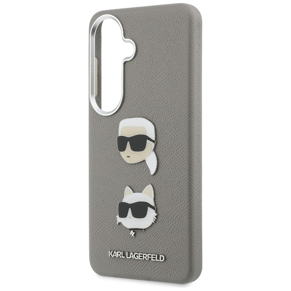 Karl Lagerfeld KLHCS26SPSFDHPOG Saffiano Double Heads Metal for Samsung Galaxy S26 Silver