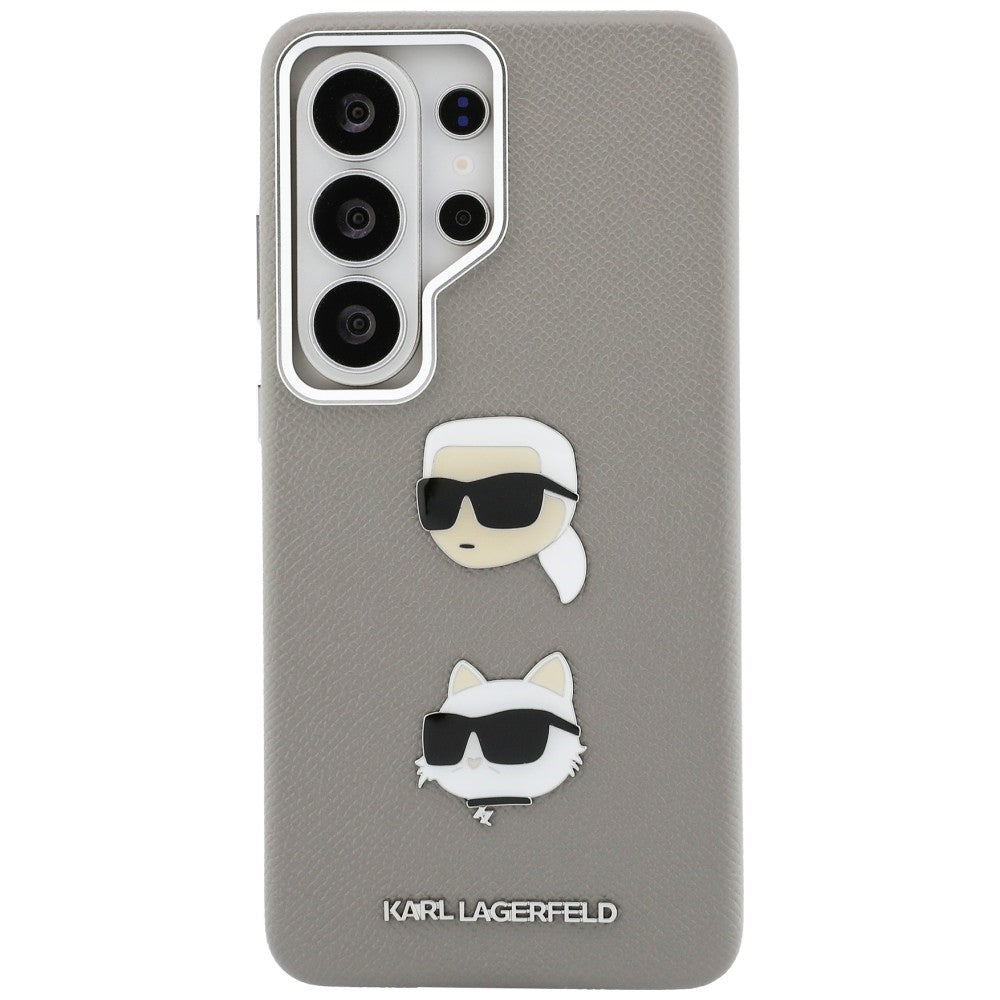 Karl Lagerfeld KLHCS26LPSFDHPOG Saffiano Double Heads Metal for Samsung Galaxy S26 Ultra Silver
