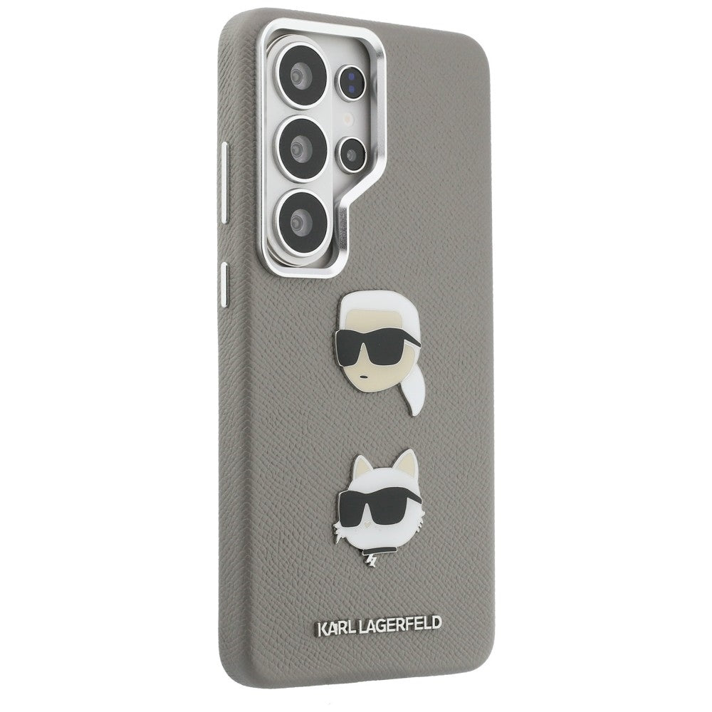 Karl Lagerfeld KLHCS26LPSFDHPOG Saffiano Double Heads Metal for Samsung Galaxy S26 Ultra Silver