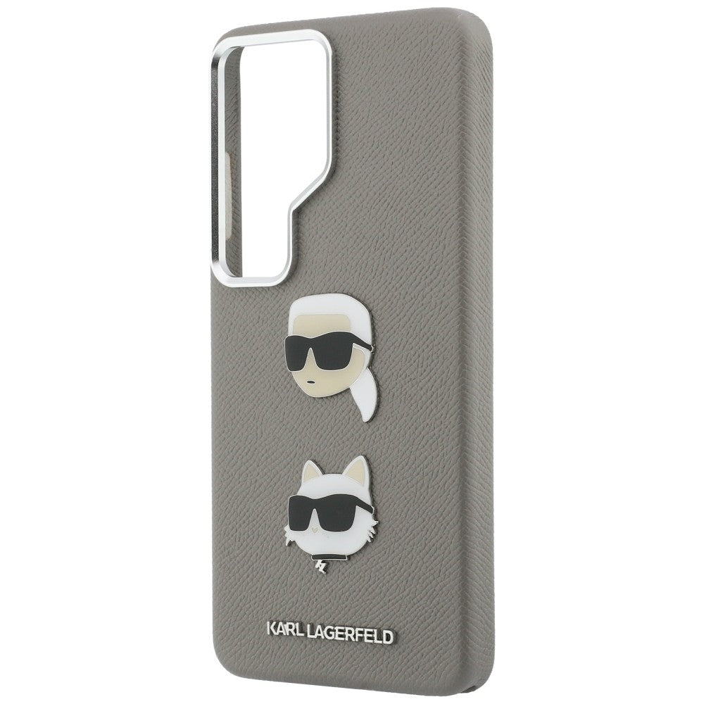 Karl Lagerfeld KLHCS26LPSFDHPOG Saffiano Double Heads Metal for Samsung Galaxy S26 Ultra Silver