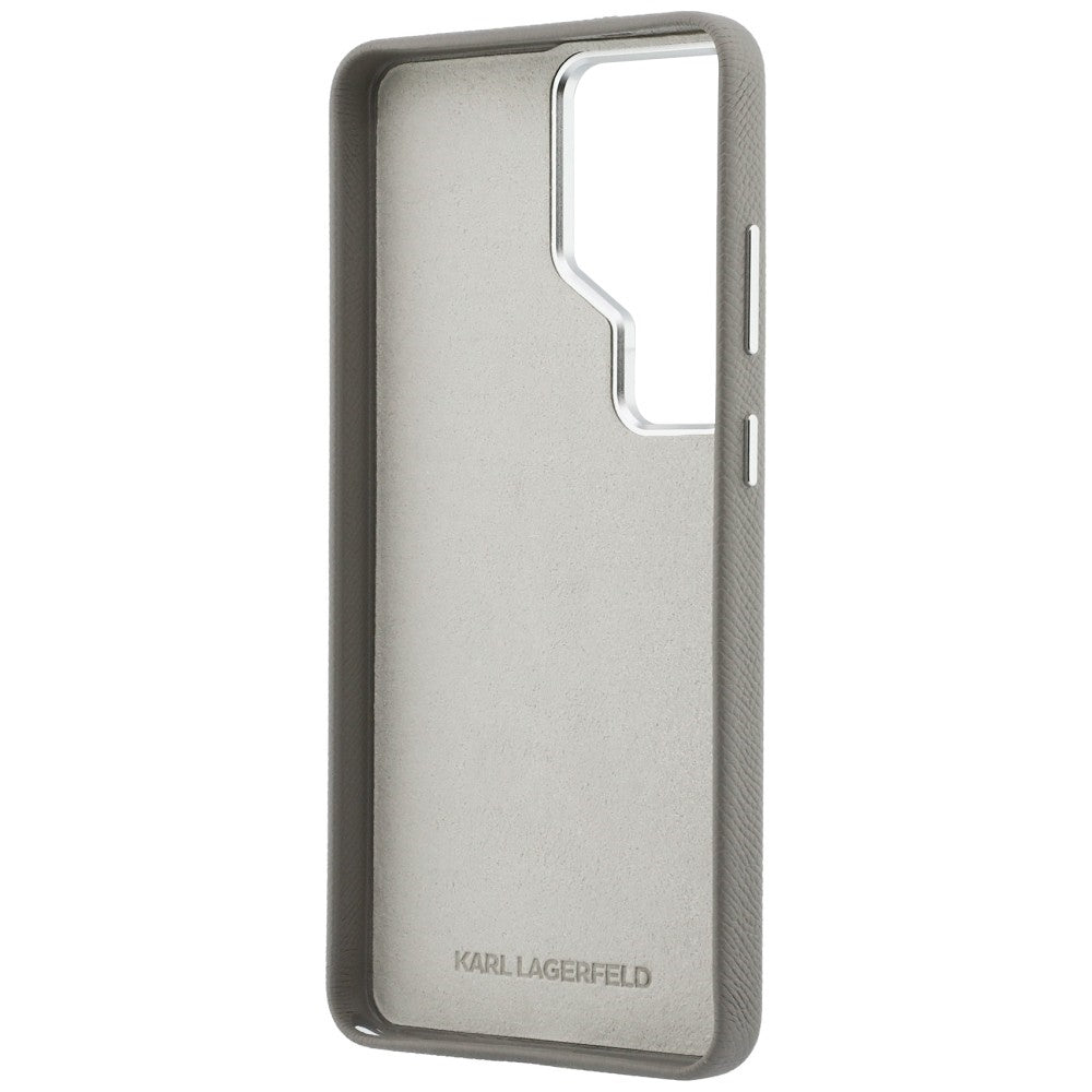 Karl Lagerfeld KLHCS26LPSFDHPOG Saffiano Double Heads Metal for Samsung Galaxy S26 Ultra Silver
