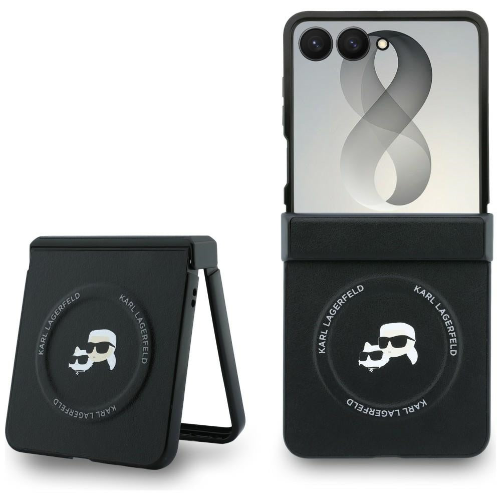 Karl Lagerfeld Karl&Choupette Pins MagSafe Case for Samsung Galaxy Z Flip8 black