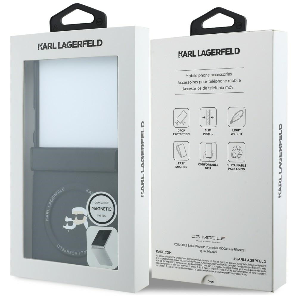 Karl Lagerfeld Karl&Choupette Pins MagSafe Case for Samsung Galaxy Z Flip8 black