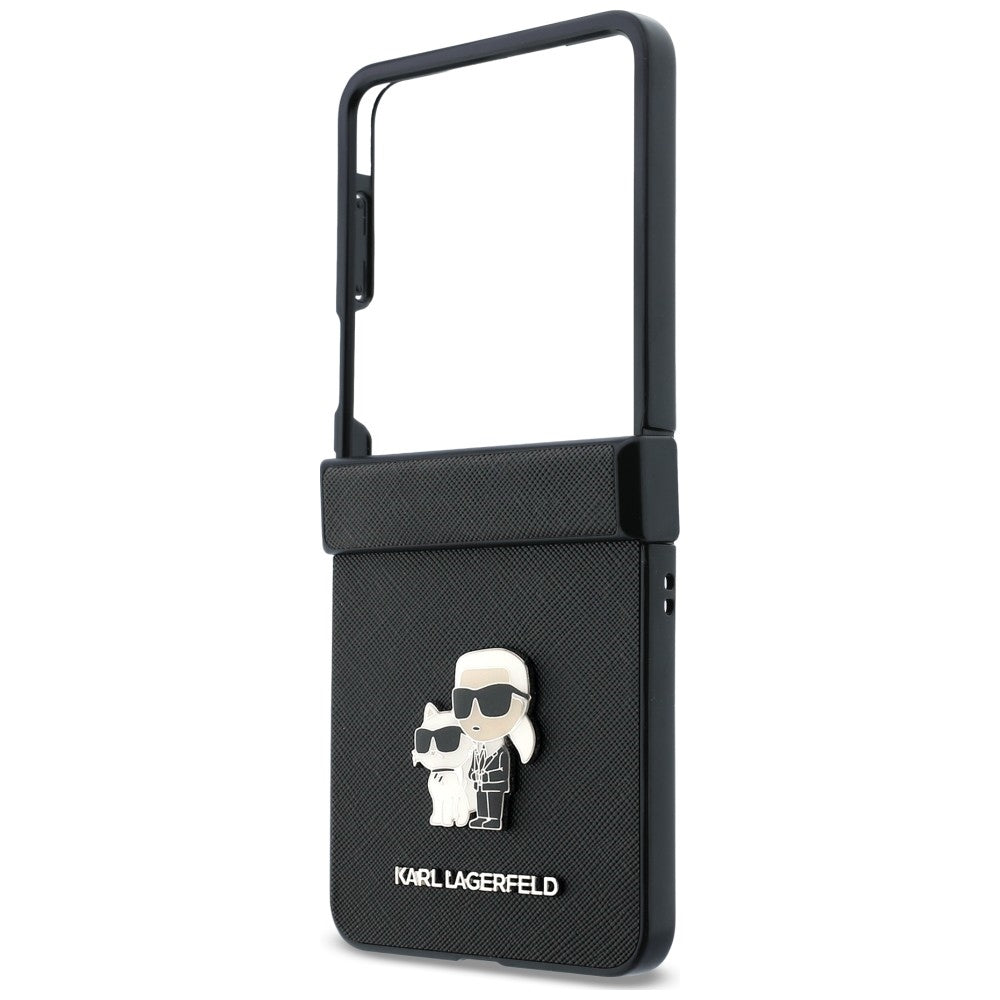 Karl Lagerfeld Karl&Choupette Saffiano Pins case for Samsung Galaxy Z Flip8 black