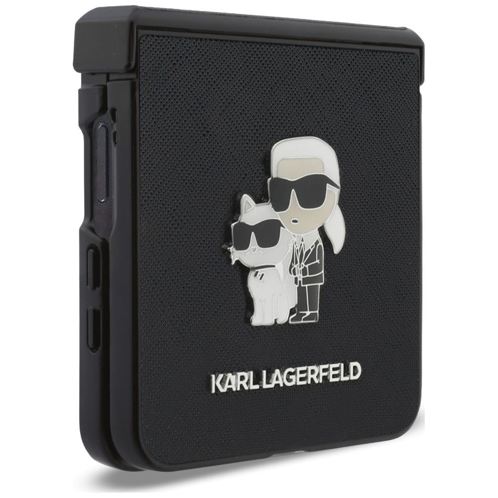 Karl Lagerfeld Karl&Choupette Saffiano Pins case for Samsung Galaxy Z Flip8 black