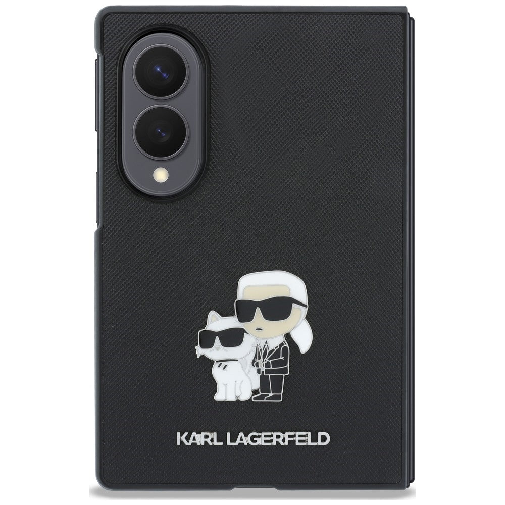 Karl Lagerfeld Saffiano Karl&Choupette Pin case for Samsung Galaxy Z Fold8 black