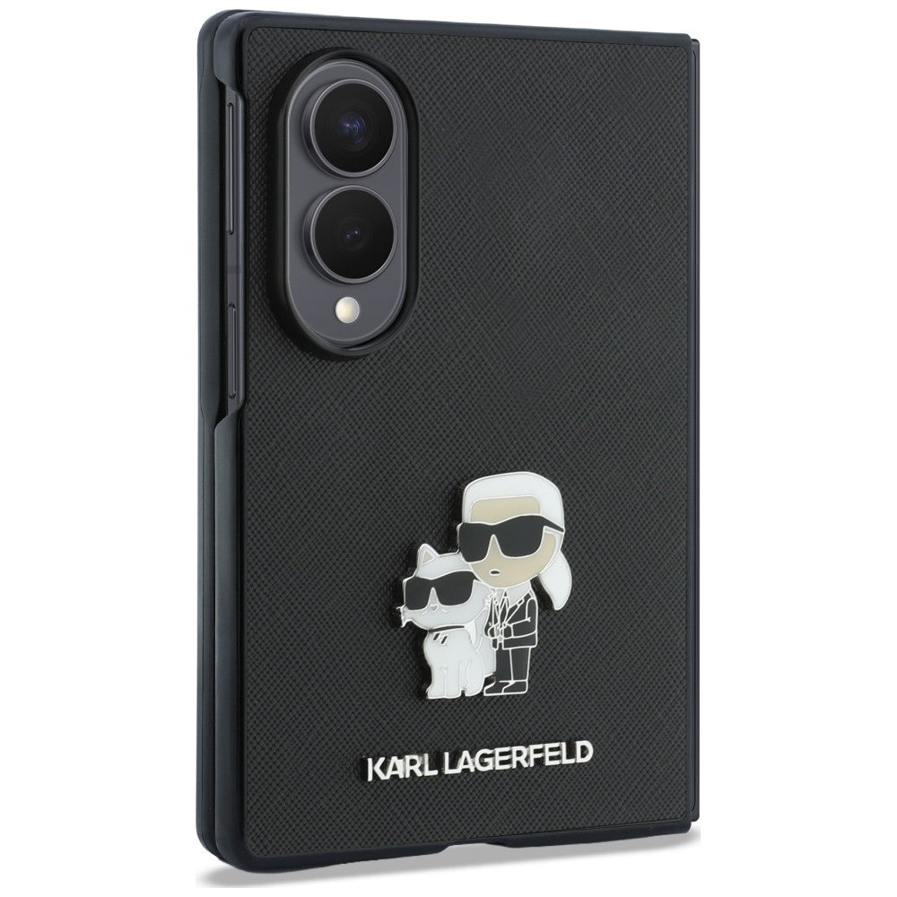 Karl Lagerfeld Saffiano Karl&Choupette Pin case for Samsung Galaxy Z Fold8 black