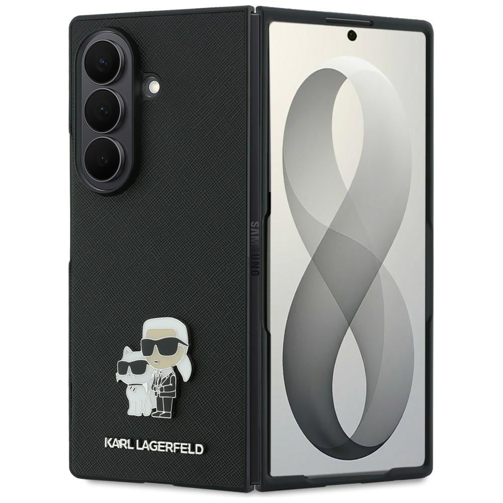 Karl Lagerfeld Saffiano Karl&Choupette Pin case for Samsung Galaxy Z Fold8 Ultra black