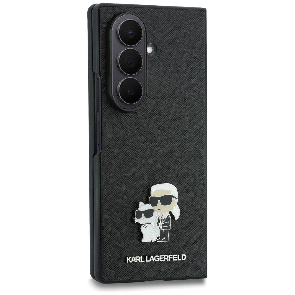 Karl Lagerfeld Saffiano Karl&Choupette Pin case for Samsung Galaxy Z Fold8 Ultra black