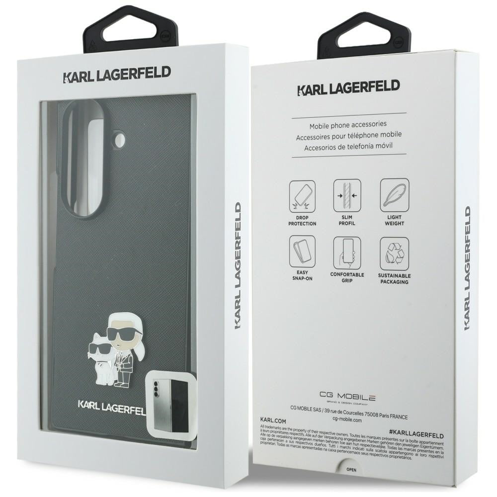 Karl Lagerfeld Saffiano Karl&Choupette Pin case for Samsung Galaxy Z Fold8 Ultra black