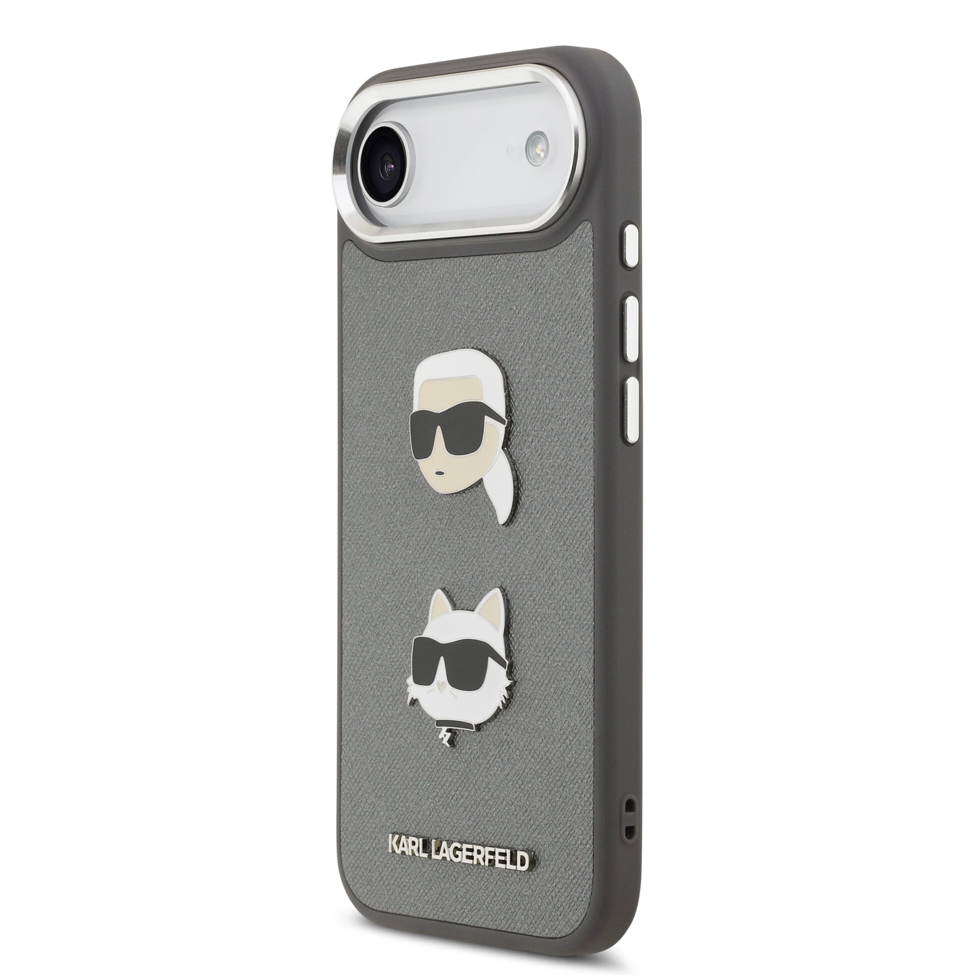 KARL KLHCP17MPSFDHPOG HardCase FW GRAINED PU W/ K&C HEADS PINS & Logo Grey iPhone 17 Air