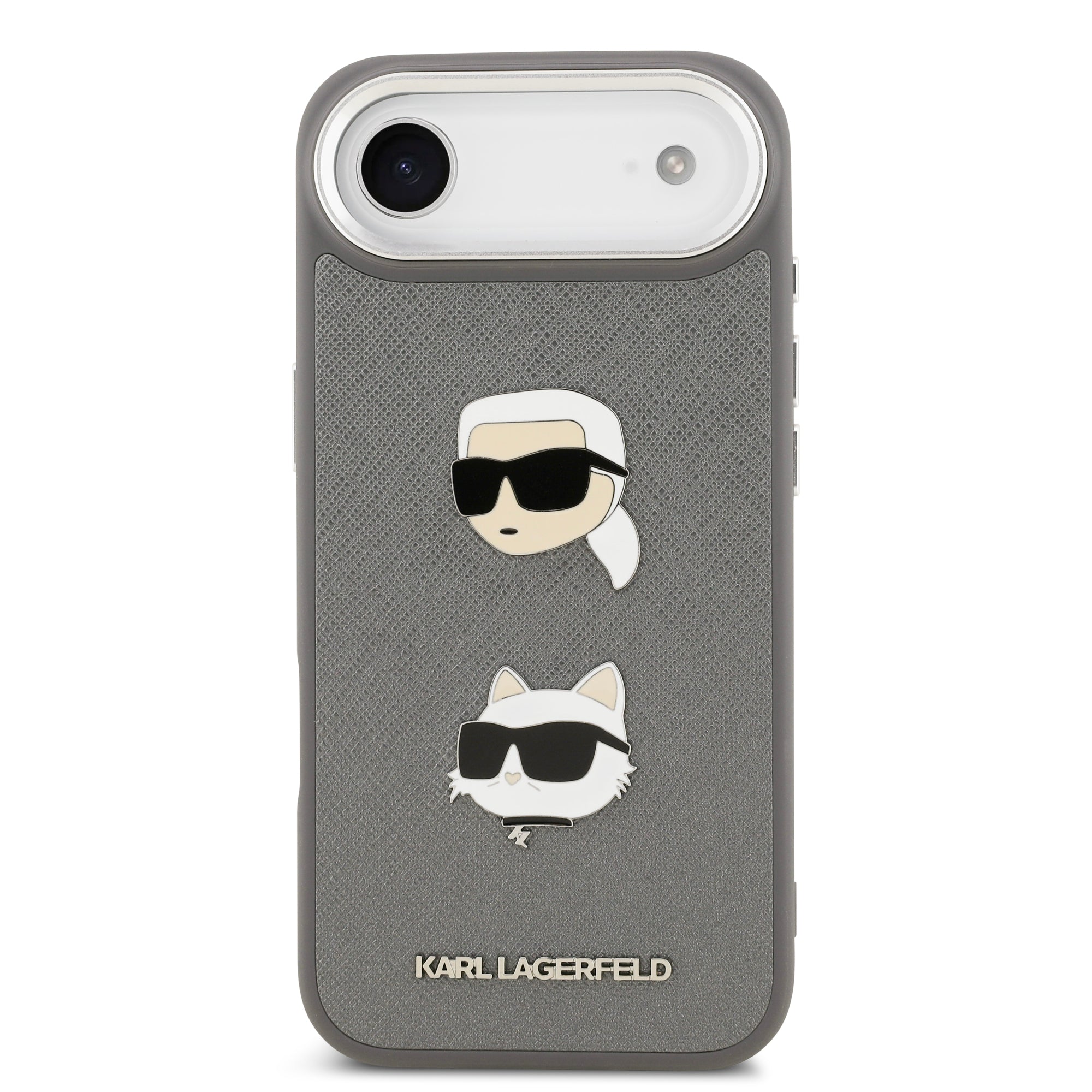 KARL KLHCP17MPSFDHPOG HardCase FW GRAINED PU W/ K&C HEADS PINS & Logo Grey iPhone 17 Air