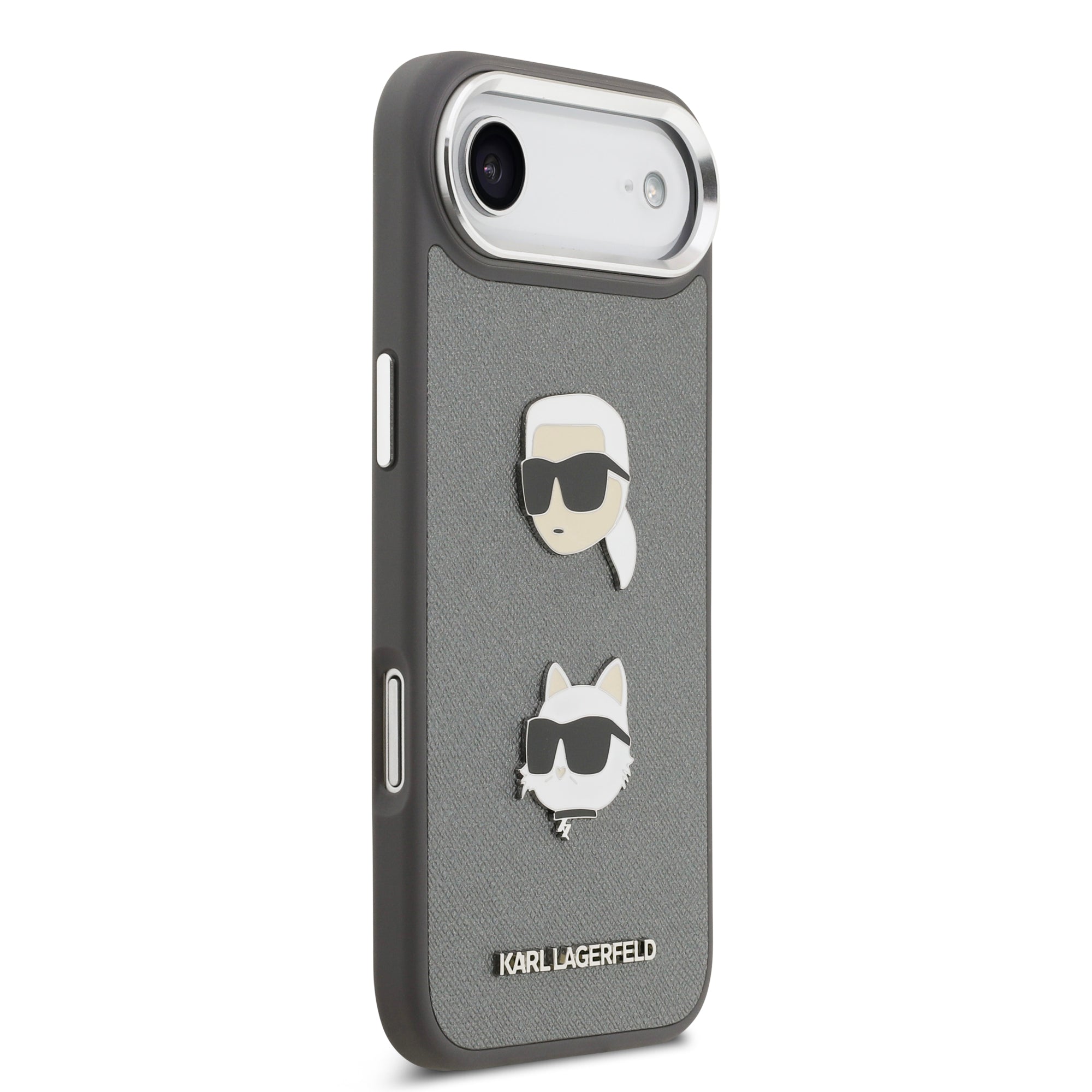 KARL KLHCP17MPSFDHPOG HardCase FW GRAINED PU W/ K&C HEADS PINS & Logo Grey iPhone 17 Air