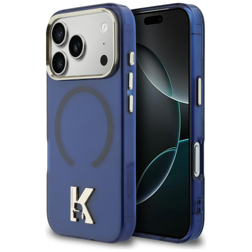 Karl Lagerfeld KLHMP17L5HTMKHDB Karl Head Logo MagSafe for iPhone 17 Pro Blue