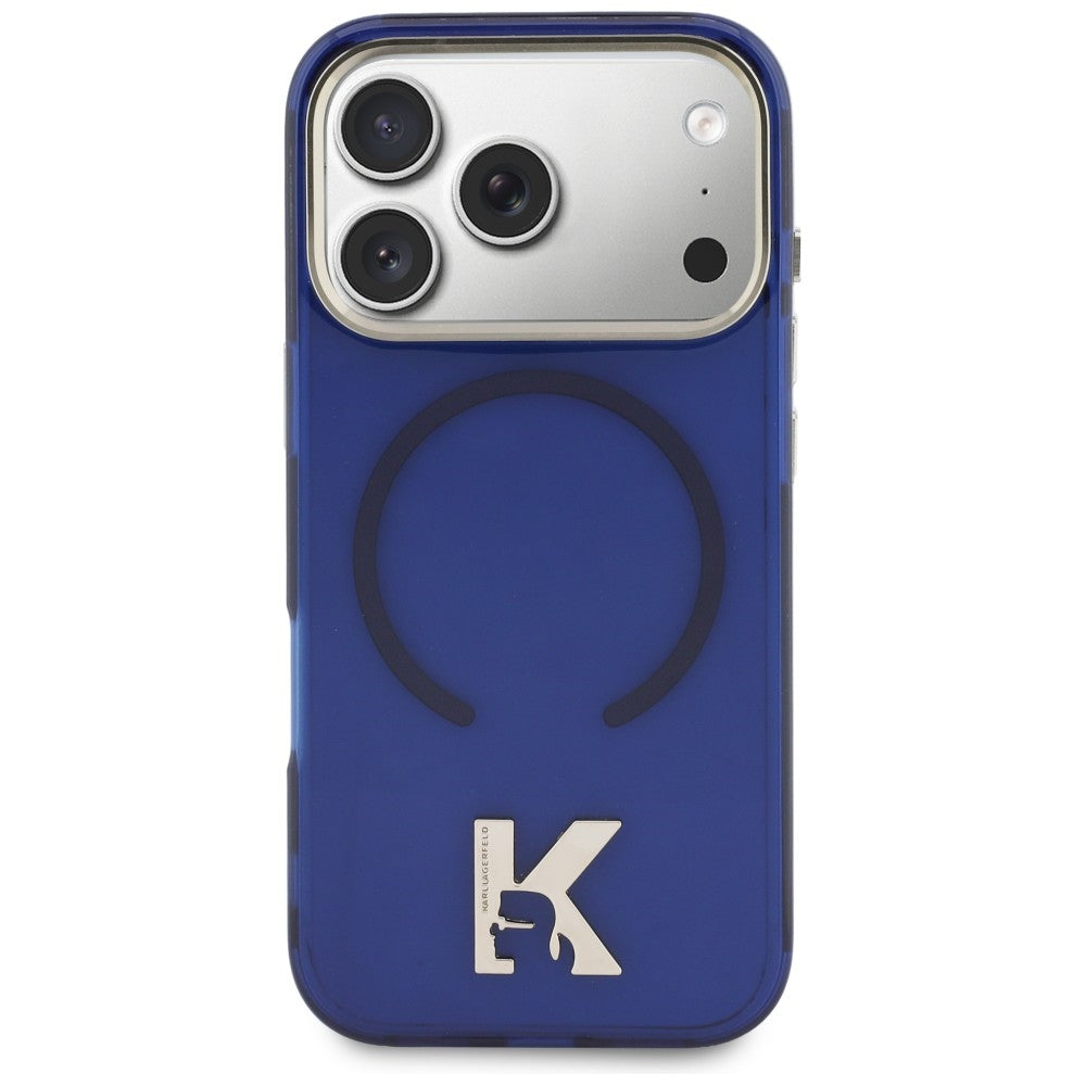 Karl Lagerfeld KLHMP17X5HTMKHDB Karl Head Logo MagSafe for iPhone 17 Pro Max Blue