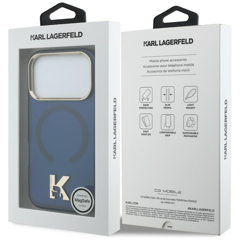 Karl Lagerfeld KLHMP17X5HTMKHDB Karl Head Logo MagSafe for iPhone 17 Pro Max Blue