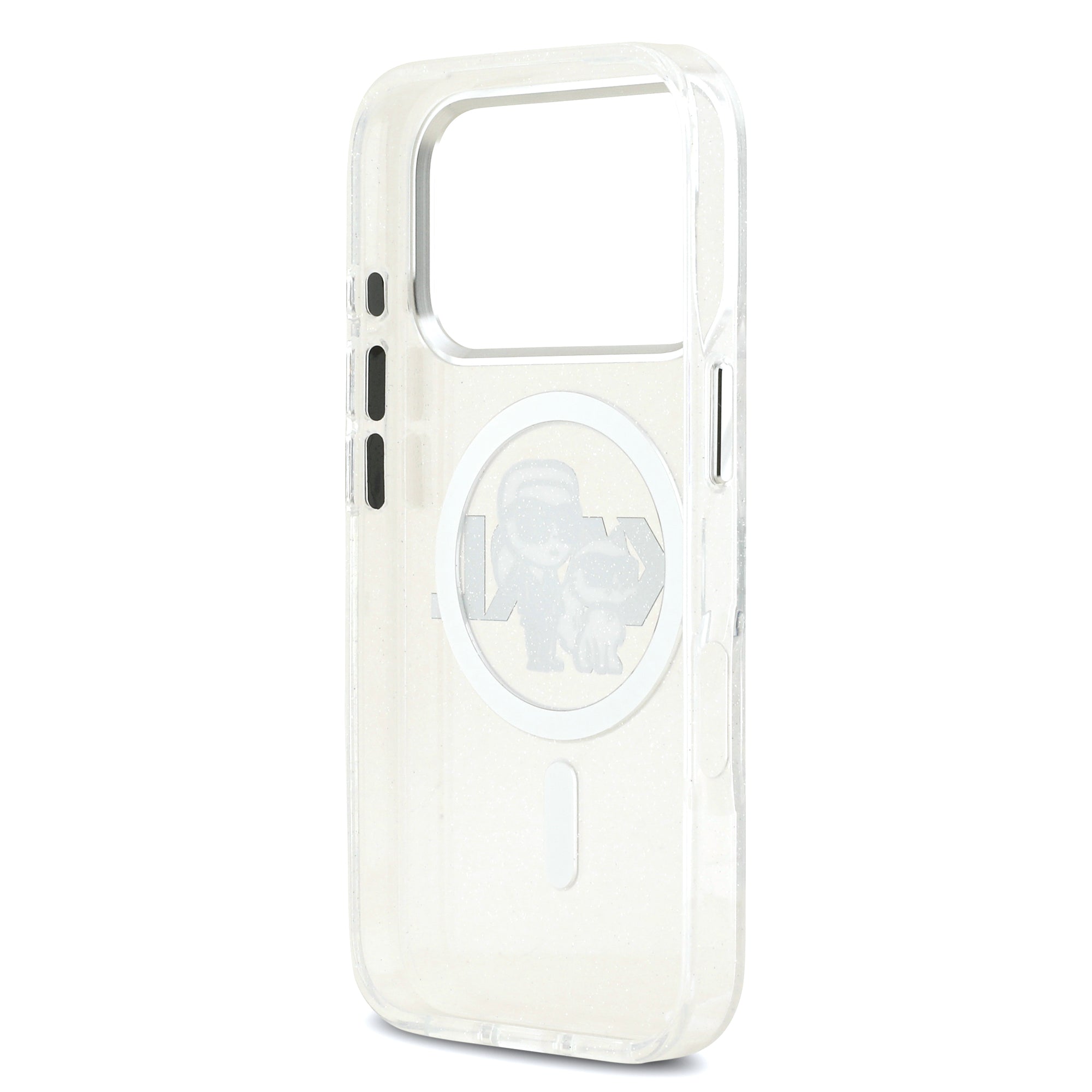 KARL KLHMP17LHGKCGKBT HardCase MagSafe IML Glitter K&C SKETCH Logo Transparent iPhone 17 Pro