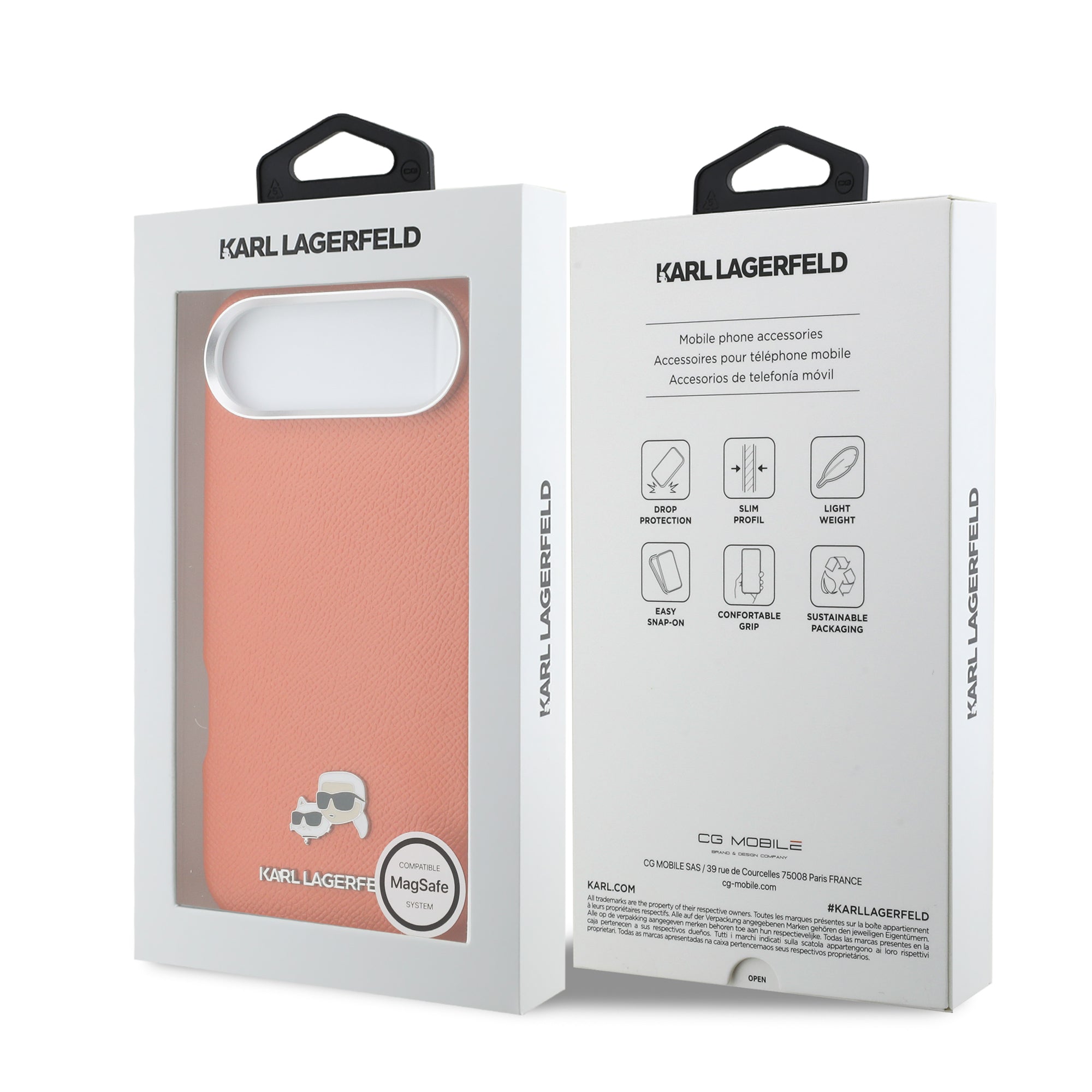 KARL KLHMP17M6PFKCLO HardCase PU FW W/ K&C HEAD PINS Orange iPhone 17 Air