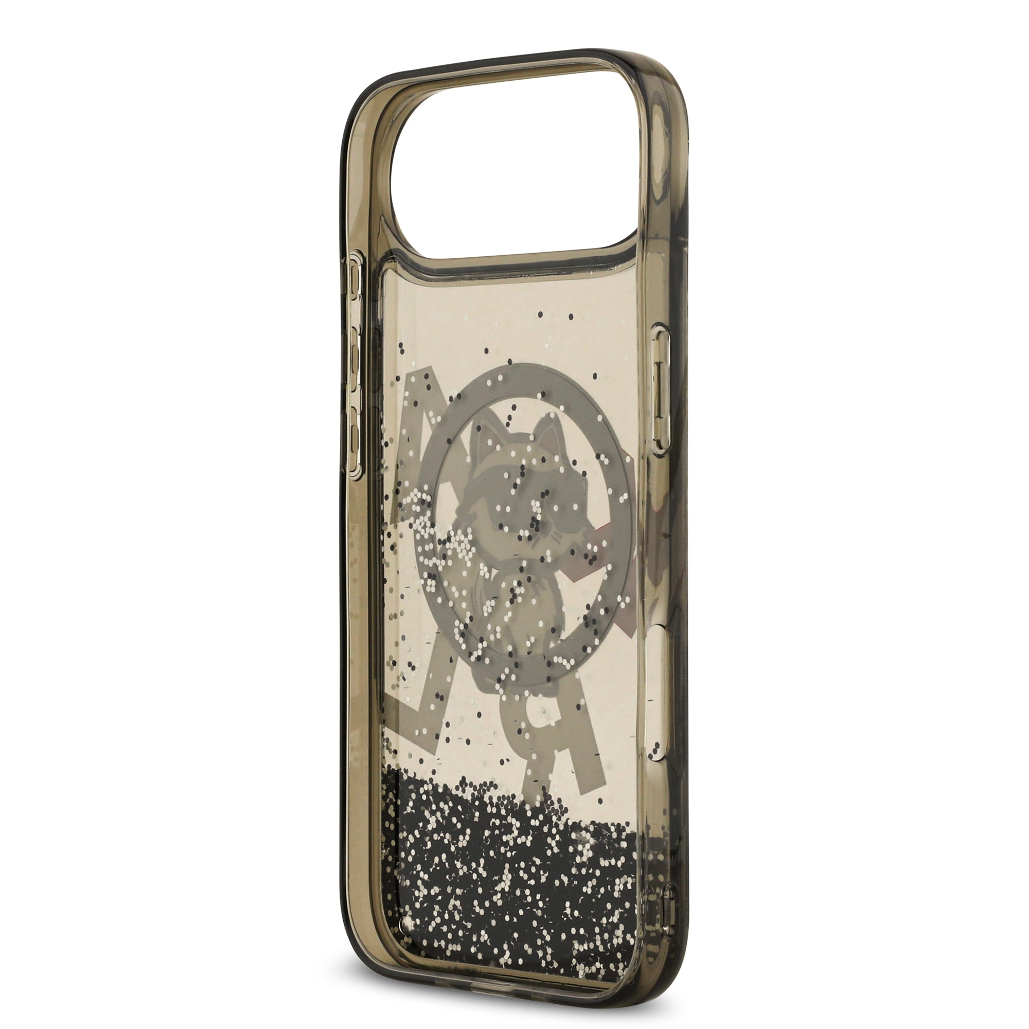 KARL KLHMP17MLCHSCTDK HardCase MagSafe LIQUID Glitter W/ CHOUPETTE Logo Black iPhone 17 Air