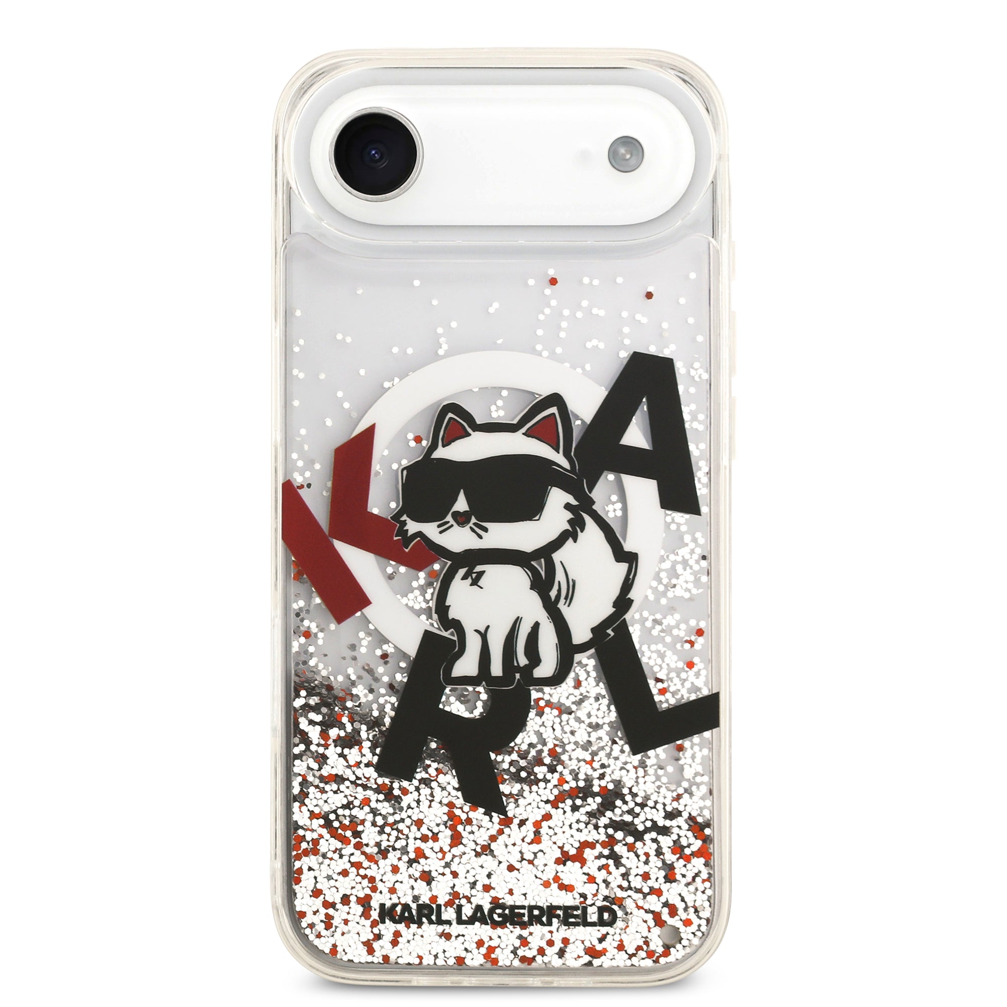 KARL KLHMP17MLCHSCTDT HardCase MagSafe LIQUID Glitter W/ CHOUPETTE Transparent iPhone 17 Air