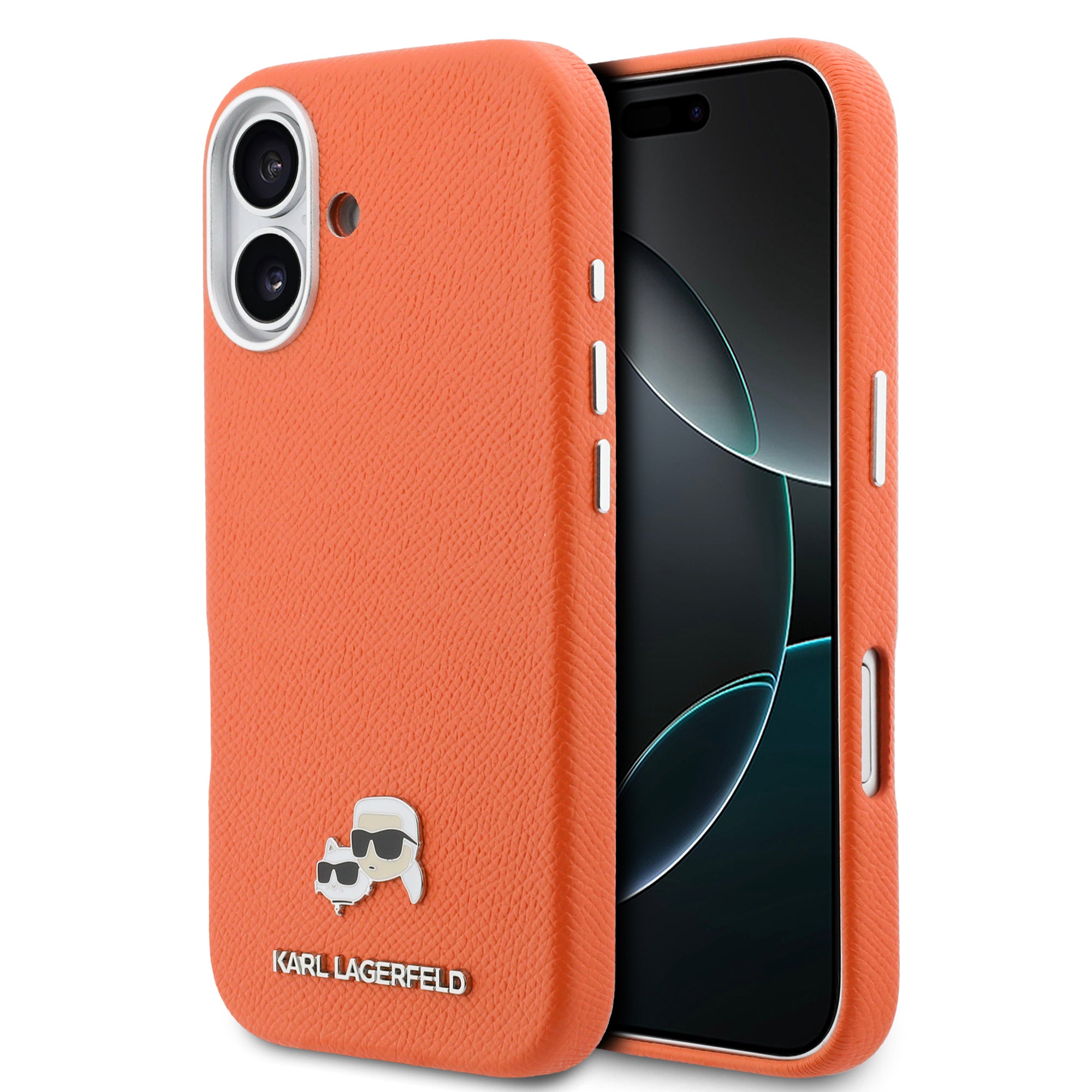 KARL KLHMP17S6PFKCLO HardCase PU FW W/ K&C HEAD PINS Orange iPhone 17
