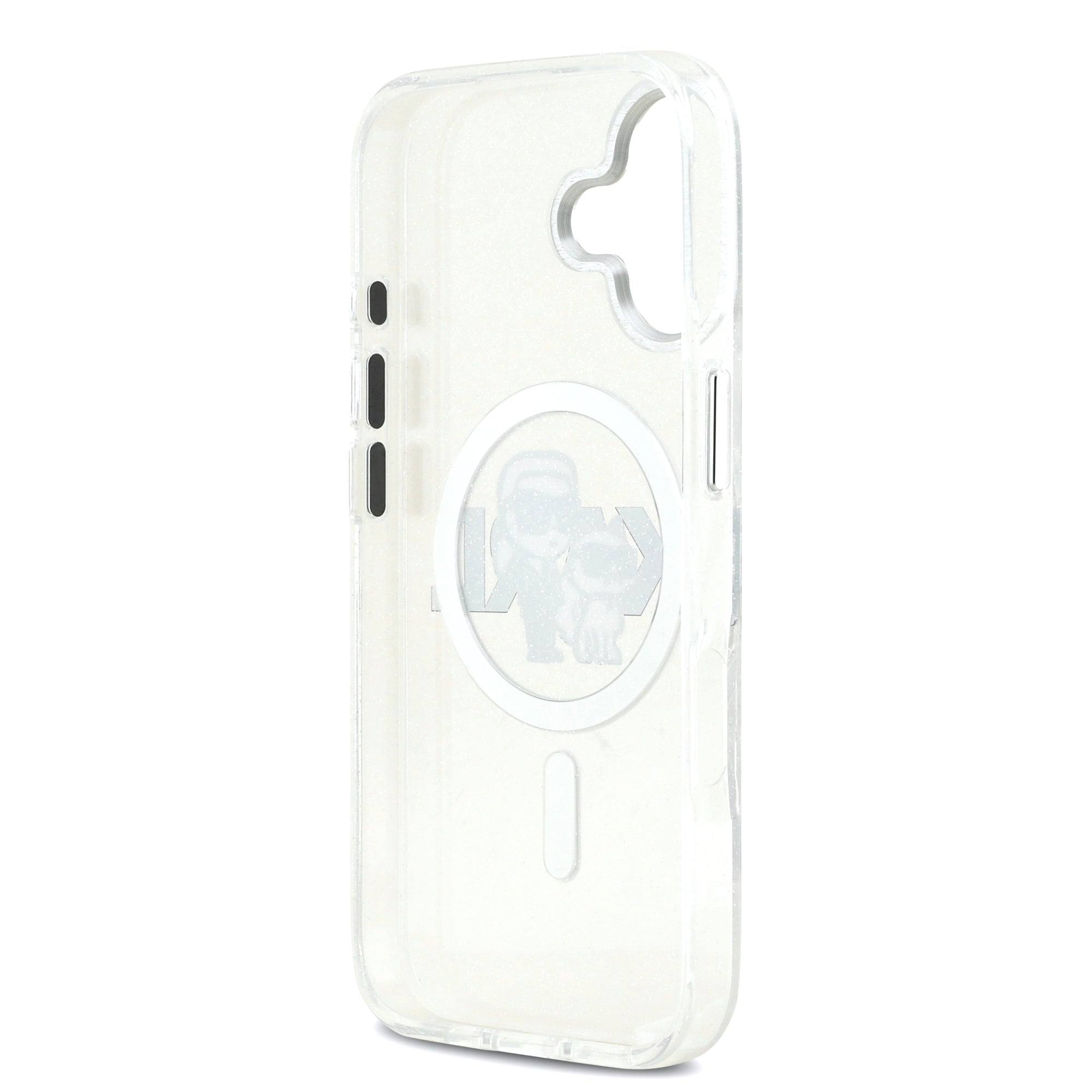 KARL KLHMP17SHGKCGKBT HardCase MagSafe IML Glitter K&C SKETCH Logo Transparent iPhone 17