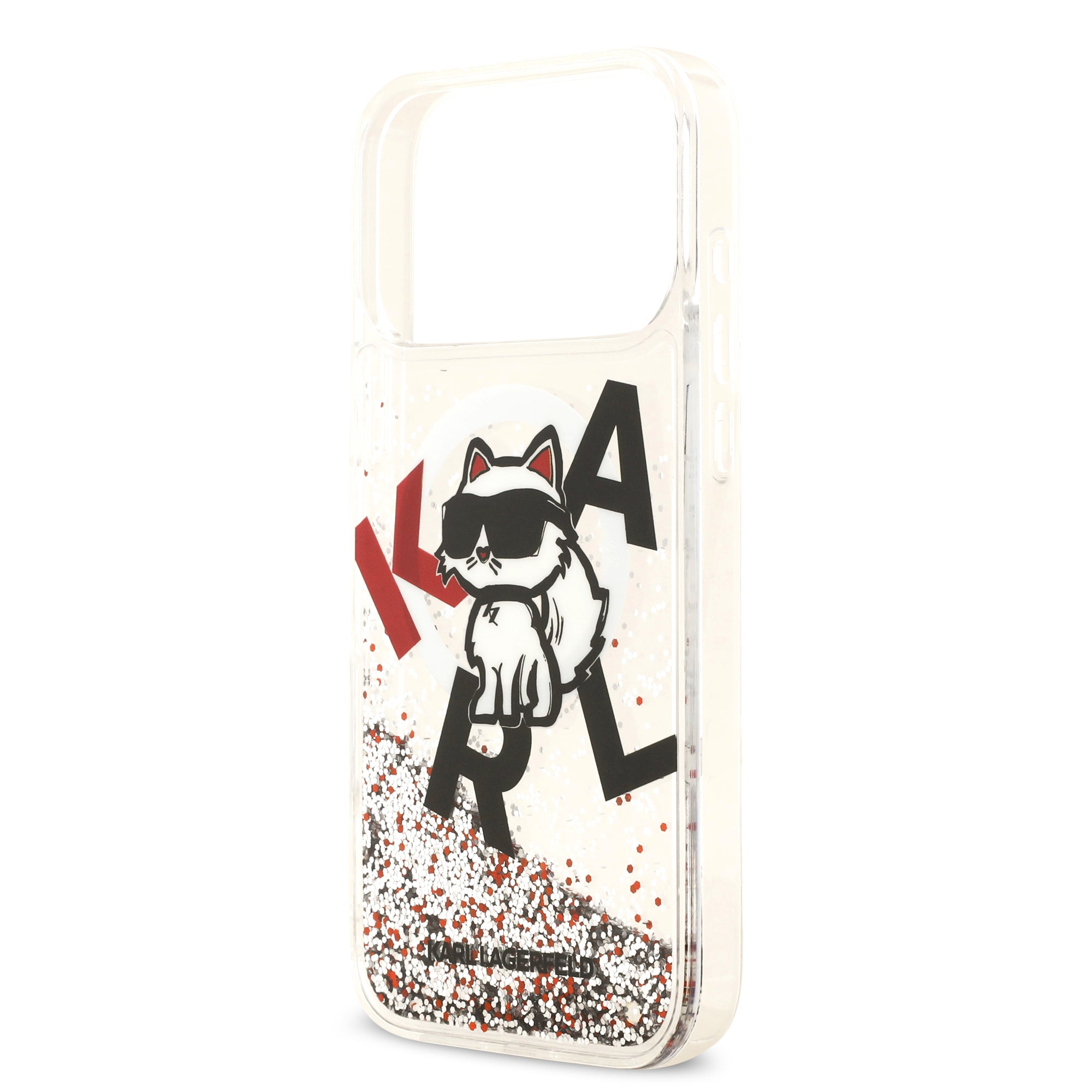 KARL KLHMP17XLCHSCTDT HardCase MagSafe LIQUID Glitter W/ CHOUPETTE Transparent iPhone 17 Pro Max