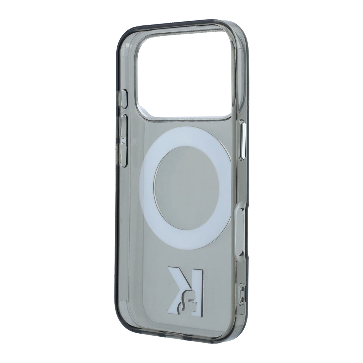 Karl Lagerfeld IML Ring Stand 360 Kameo Metal MagSafe Case for iPhone 18 Pro / 17 Pro Black