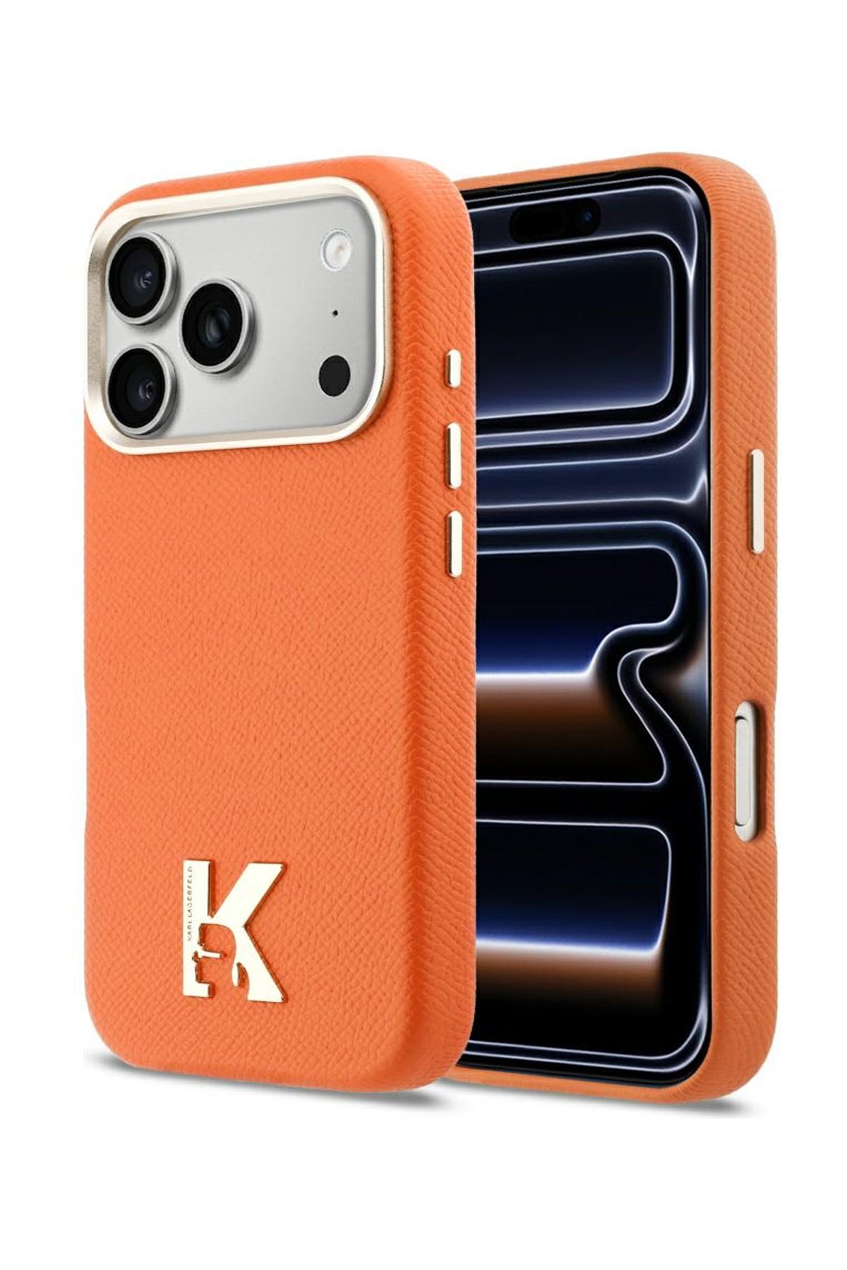 Karl Lagerfeld KLHMP17X5PGFKHGO Karl Head Logo MagSafe for iPhone 18 Pro / iPhone 17 Pro – Orange