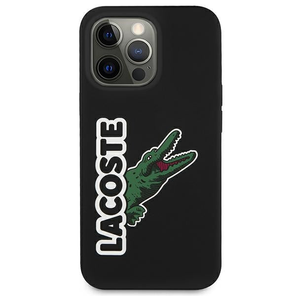 Case for Lacoste LCHC13LSHK iPhone 13 Pro / 13 black hardcase Silicone Head Crocodile