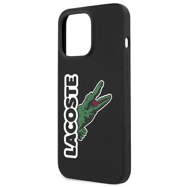 Case for Lacoste LCHC13LSHK iPhone 13 Pro / 13 black hardcase Silicone Head Crocodile