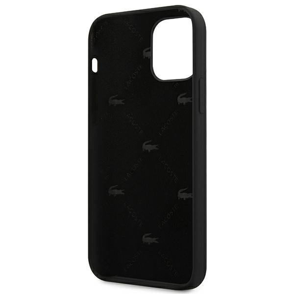 Lacoste LCHC12MSHK iPhone 12 / 12 Pro black hardcase Silicone Head Crocodile