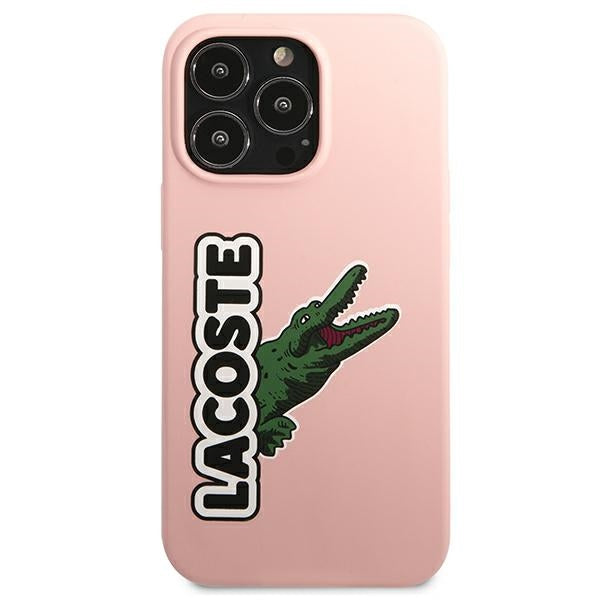 Lacoste LCHC13LSHI iPhone 13 Pro pink hardcase Silicone Head Crocodile