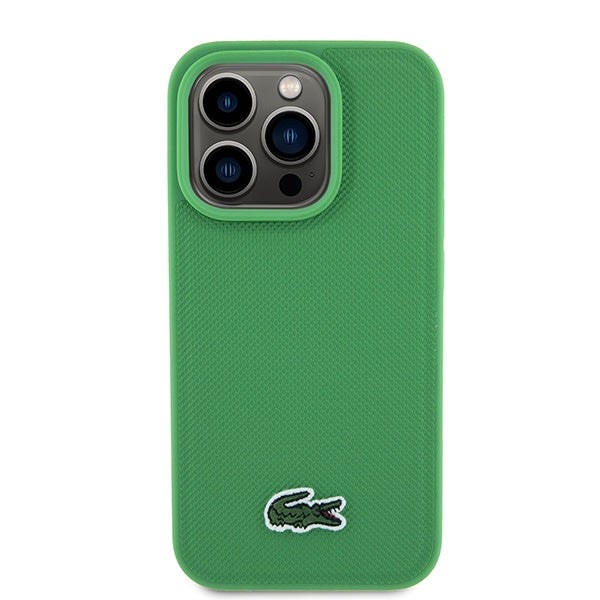 Lacoste LCHMP15LPVCN iPhone 15 Pro green hardcase Iconic Petit Pique MagSafe