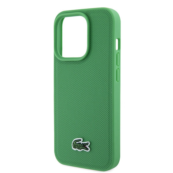 Lacoste LCHMP15LPVCN iPhone 15 Pro green hardcase Iconic Petit Pique MagSafe