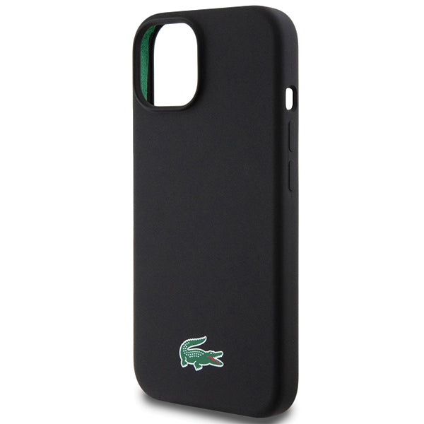 Lacoste LCHMP15MSLOK iPhone 15 Plus black hardcase Silicone MagSafe