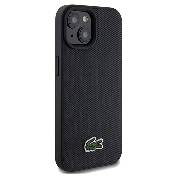 Lacoste LCHMP15SPVCK iPhone 15 / 14 / 13 black hardcase Iconic Petit Pique MagSafe