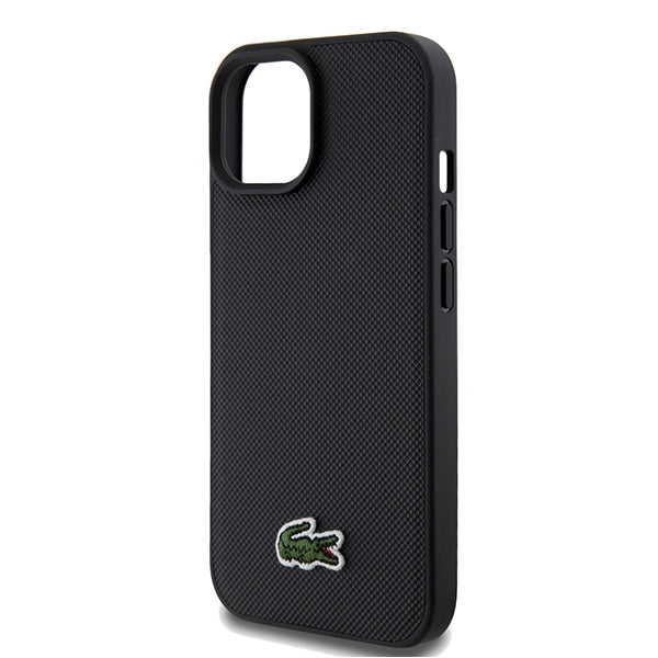 Lacoste LCHMP15SPVCK iPhone 15 / 14 / 13 black hardcase Iconic Petit Pique MagSafe