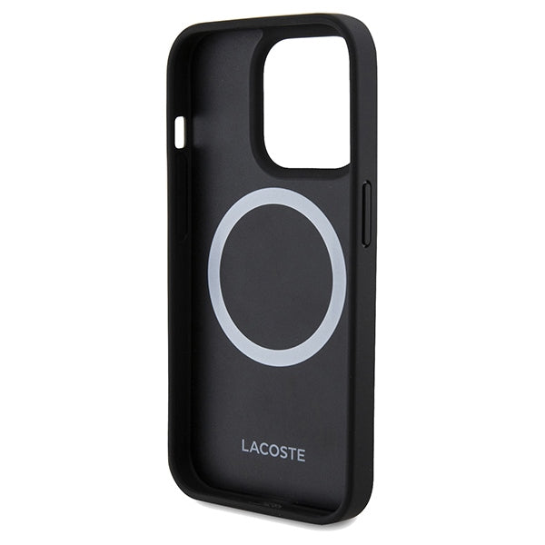 Lacoste LCHMP15XPVCK iPhone 15 Pro Max black hardcase Iconic Petit Pique MagSafe