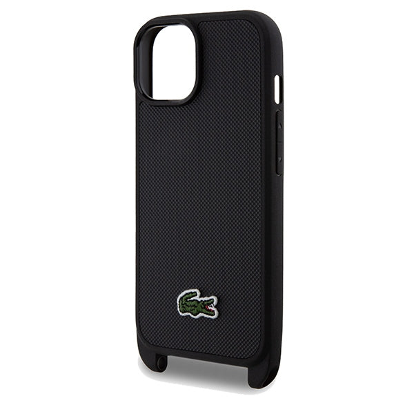 Lacoste LCHCP15SSPVCK iPhone 15 / 14/ 13 Black hardcase Iconic Petit Pique Crossbody