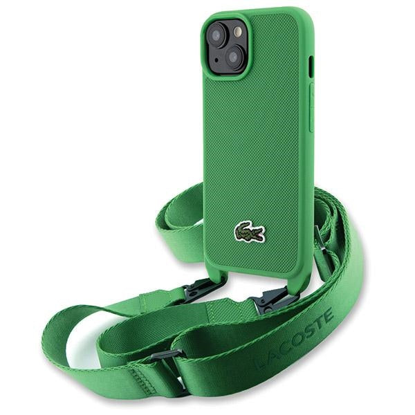 Lacoste LCHCP15SSPVCN iPhone 15 / 14 / 13 green hardcase Iconic Petit Pique Crossbody