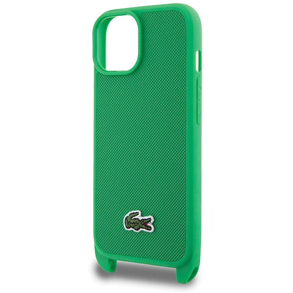 Lacoste LCHCP15SSPVCN iPhone 15 / 14 / 13 green hardcase Iconic Petit Pique Crossbody