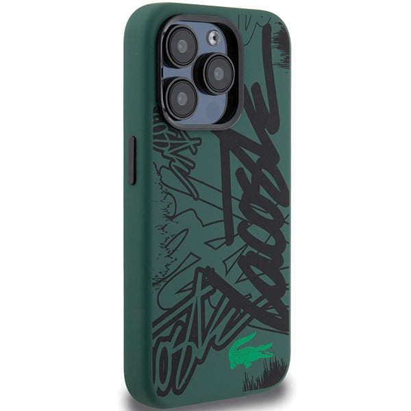 Lacoste LCHCP15XGRAK iPhone 15 Pro Max black hardcase Silicone Graffiti