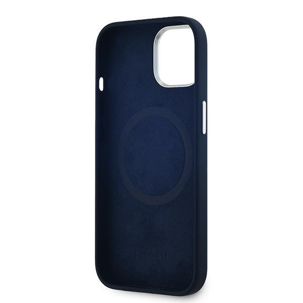 Lacoste LCHMP15SSBIV iPhone 15 blue hardcase Silicone Monogram Vintage Logo