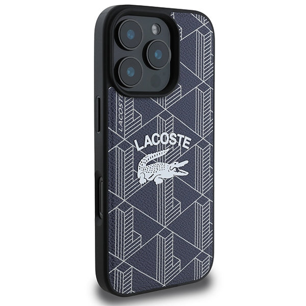 Lacoste LCHMP16XPIGV iPhone 16 Pro Max navy hardcase Monogram Vintage Logo MagSafe
