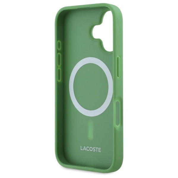 Lacoste LCHMP16SPVCN iPhone 16 Green hardcase Iconic Petit Pique MagSafe