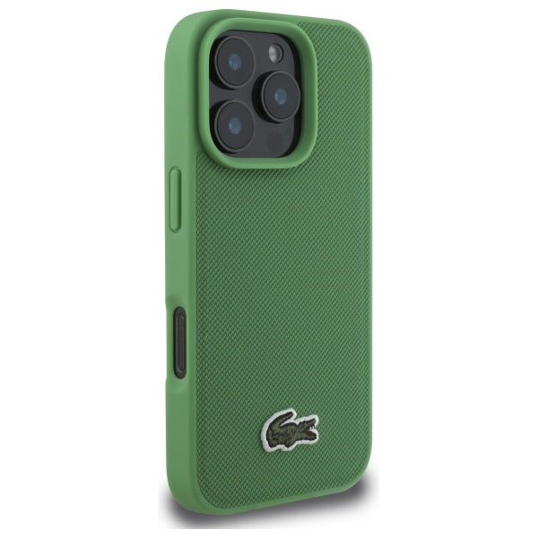 Lacoste LCHMP16LPVCN iPhone 16 Pro green hardcase Iconic Petit Pique MagSafe